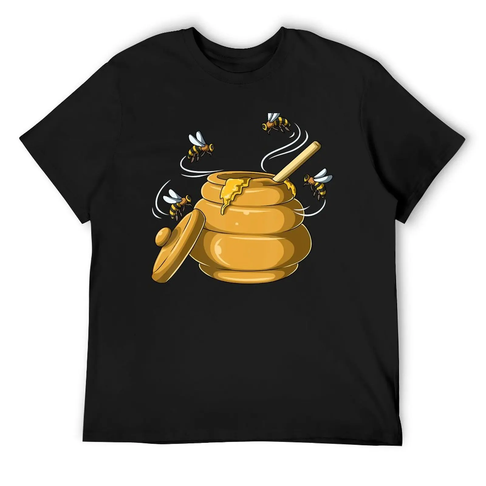 

Honey Pot with Bees Honeycomb Beekeeping Beekeepers Honey T-Shirt T-Shirt T-shirts man mens clothing