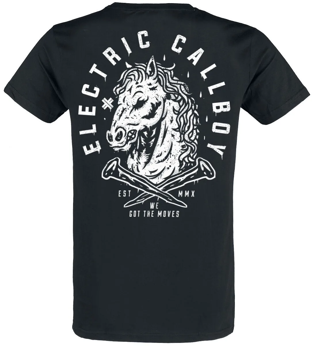 Electric Callboy Horse Head Print Cotton T-shirt Men Women Electronic Core Band Unisex Short Sleeve Casual Tee
