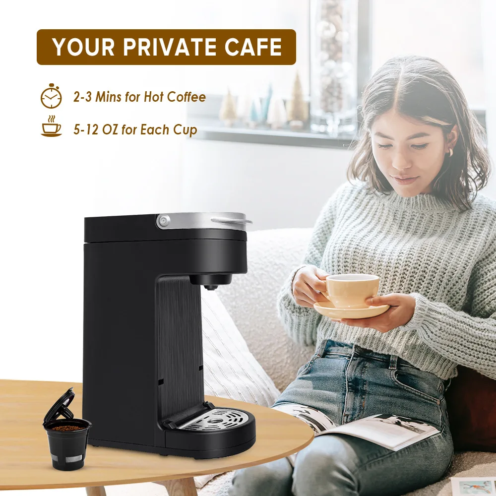 Coffee Machine, American Mini Coffee Machine For Home Use, Perfect For Small Spaces, Portable Capsule Coffee Machine
