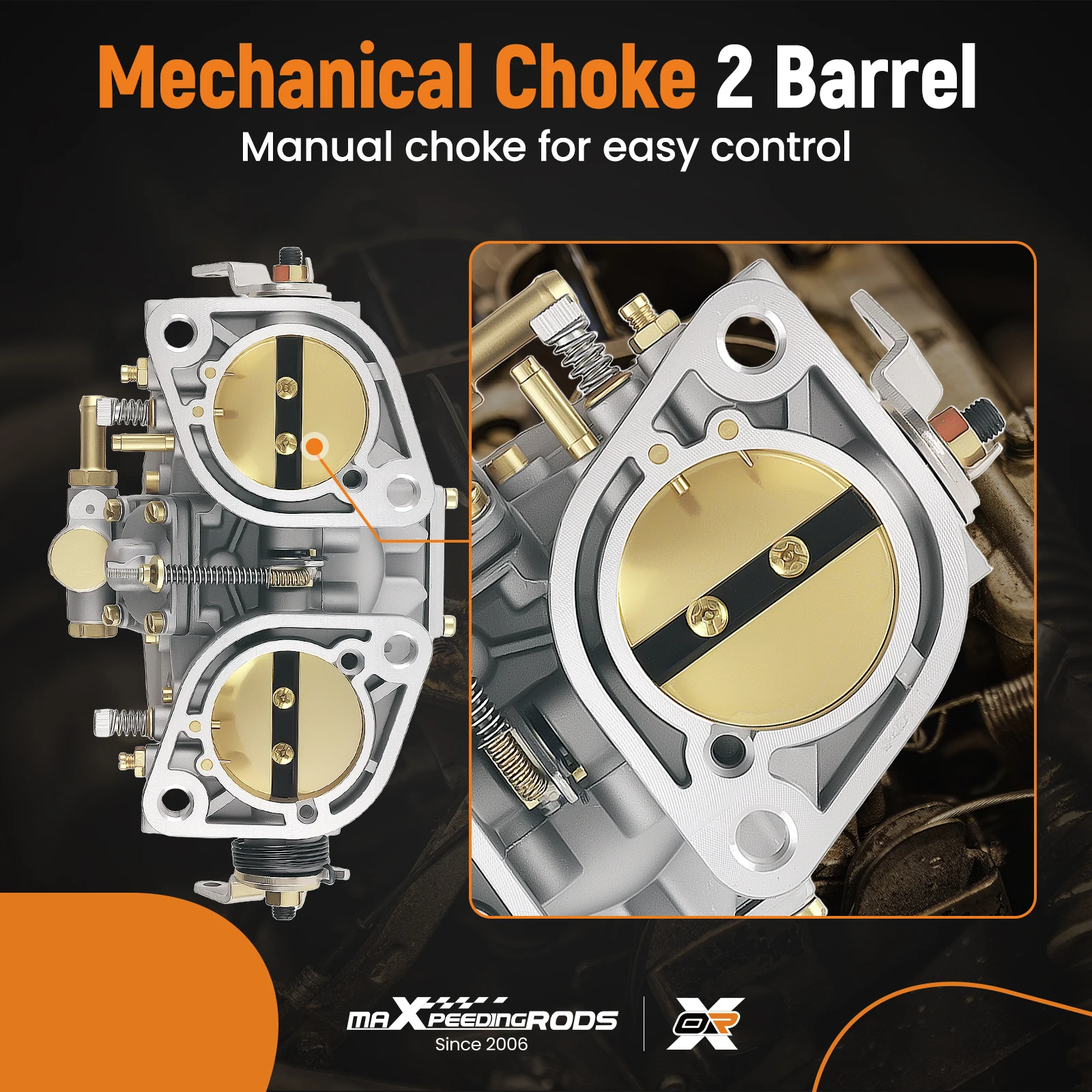 1 Pair 44IDF Carb Carburetors 44 IDF w/Gasket for VW Fiat Porsche Carby W/Air Horn 18990.03