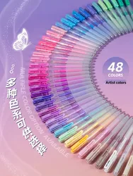 48/6 Colors Acrylic Gel Pen 1.0mm/0.5mm Large Capacity Student Writing Pen Painting Drawing Office School Supplies Stationery