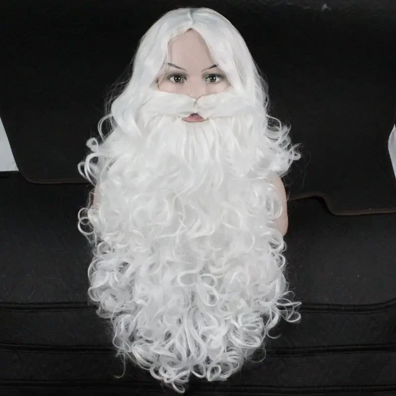 

Christmas Santa Claus Beard Wig False Beard Wig Role Plays Skin-friendly Wearing High Temp Fiber Beard