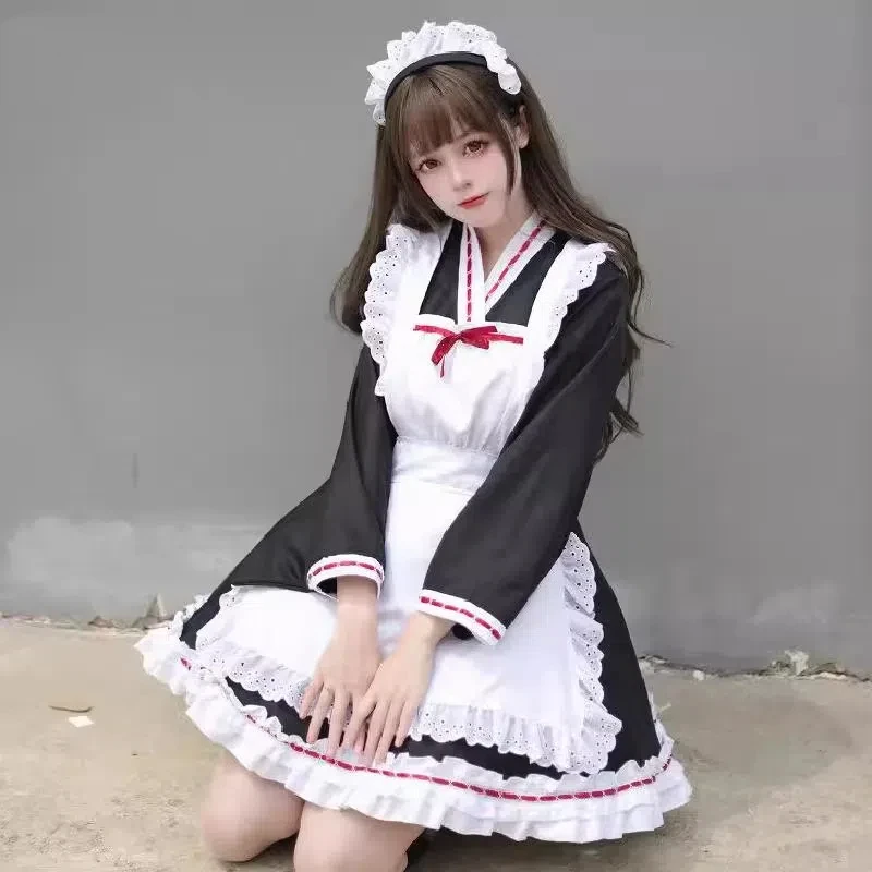 

2025 Women Lolita Dress Maid Uniform Classic Coffee Servant Dress Suit Cosplay Costume Comic Exhibition Party Clothes