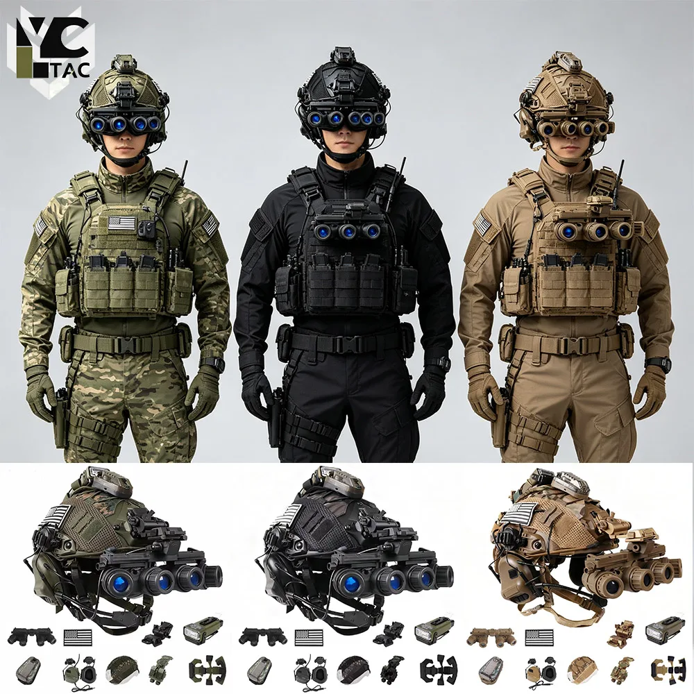 yctac-tactical-helmet-set-fast-airsoft-paintball-combat-gear-with-headset-nvg-dummy-model-l4g24-mount-for-field-cs-games-cosplay