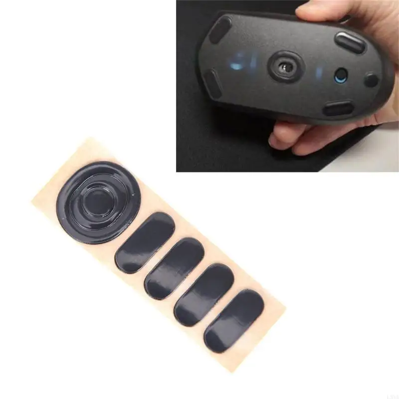 L9NA Smooth Glides Black Mouse Wheel and AntiSlip Feet Stickers for G304 G305 Improved Accuracy in Office