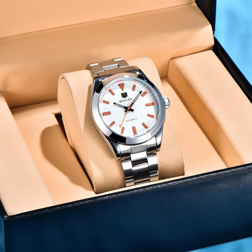 Men's Watch 2025 New BENYAR Mechanical Watches For Man Luxury Automatic Wrist Watches Gift Fashion Sports Stainless Steel Clocks