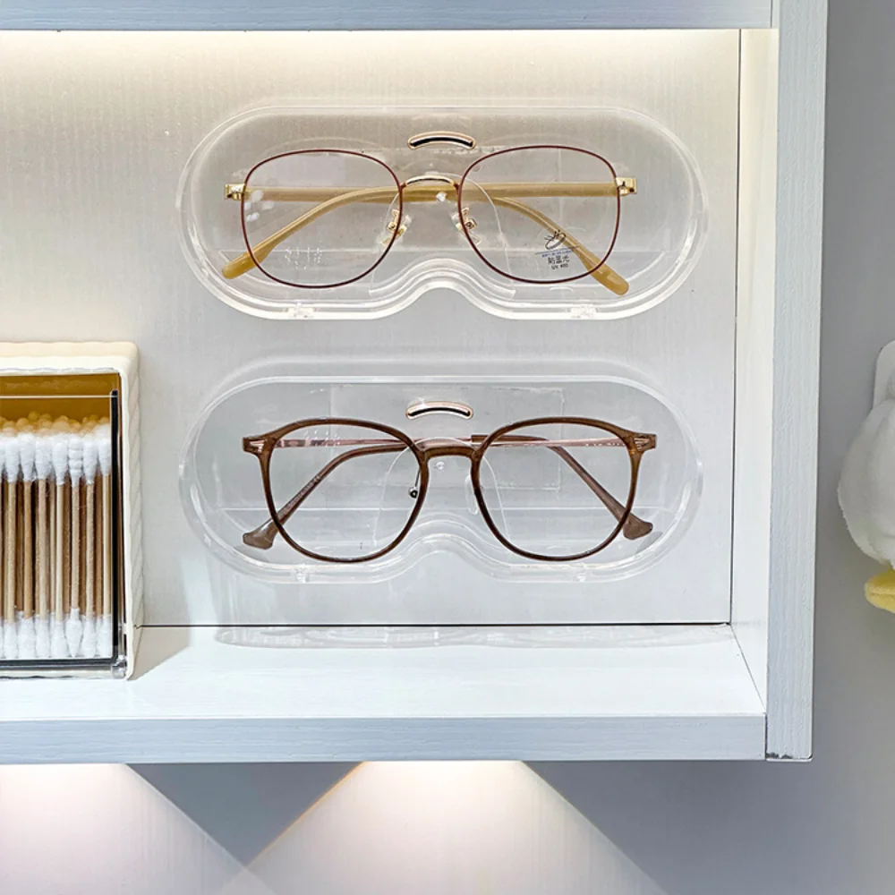 لكمة خالية الشمس نظارات عرض حامل الحائط المنزل ترتيب نظارات تخزين الرف خزانة الديكور المحمولة الزجاج معرضا