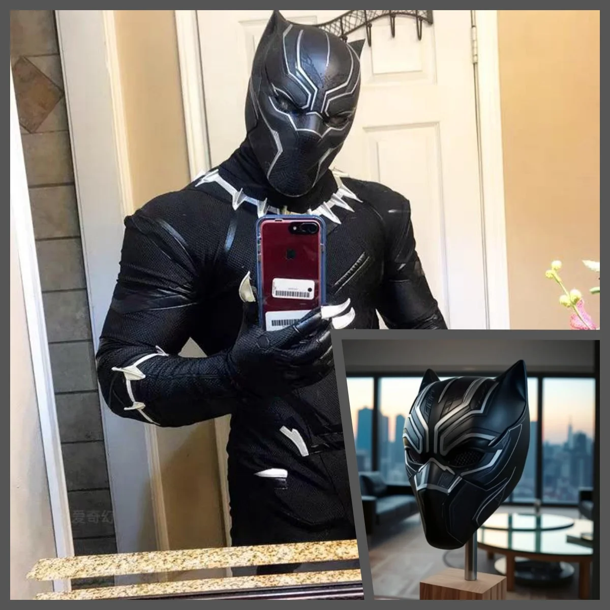 

Маска Черного Леопарда для косплея, силиконовая маска Черной Пантеры для взрослых, реквизит для фильмов, маска для ролевых игр на Хэллоуин, реалистичная силиконовая маска