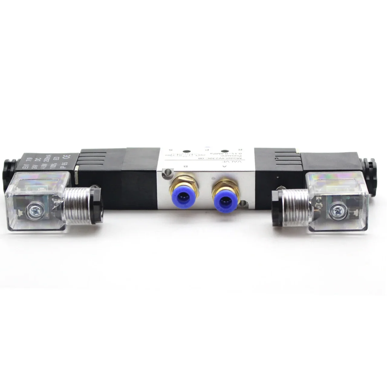 Dual Control 4V230C-08 Three-position Five-way Electromagnetic Pneumatic Valve 24V Middle Sealing Valve 220V Cylinder 230 E