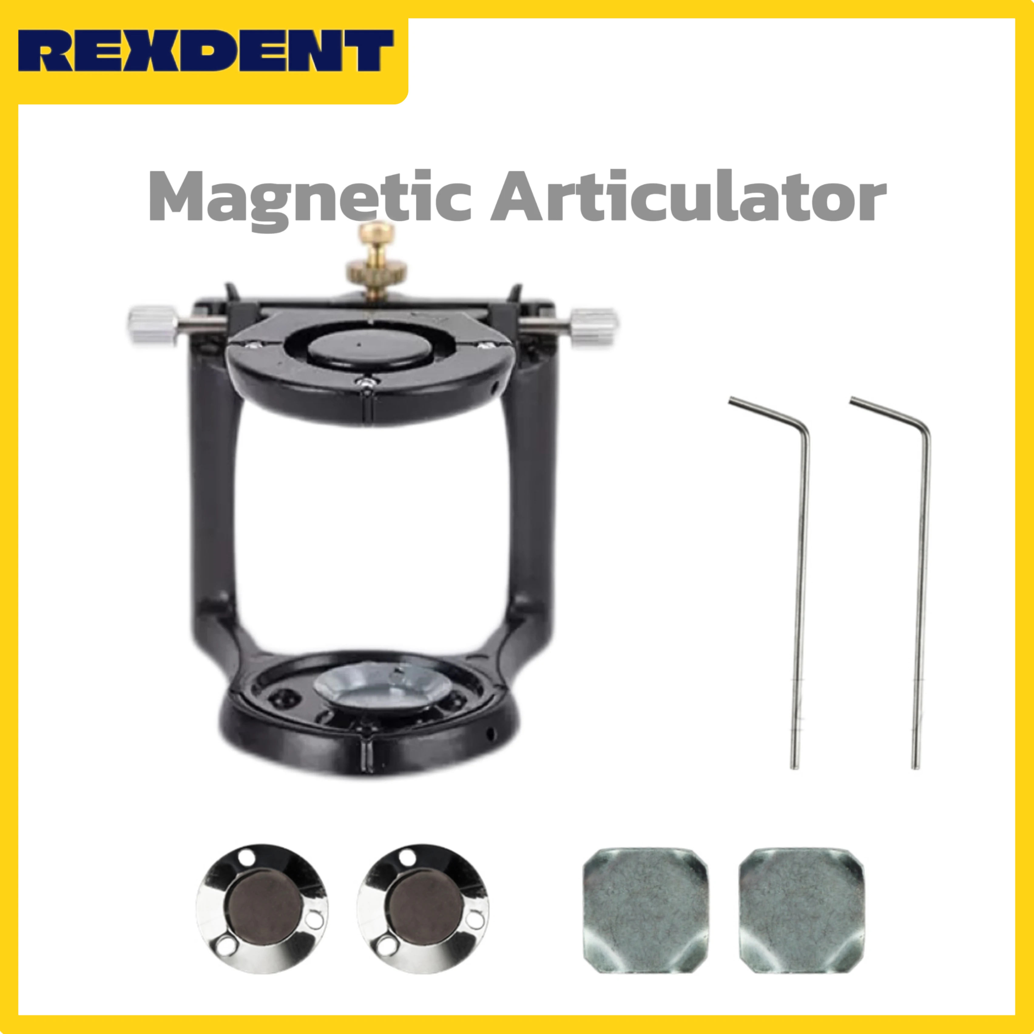 

Adjustable Dental Magnetic Articulator Alloy Mounting Pre-cast Articulator Dental Model Dentistry Laboratory Equipment Tools