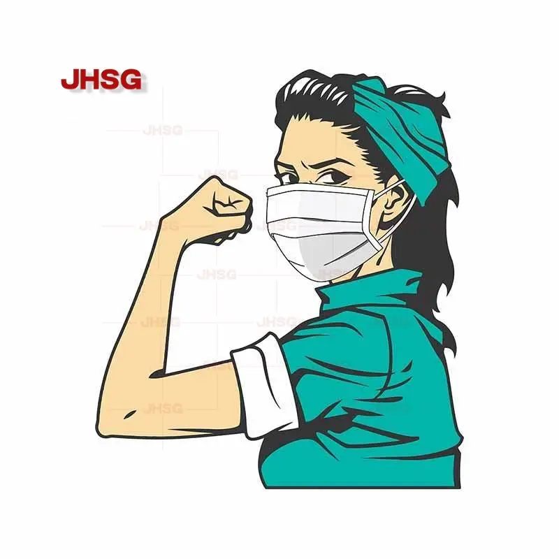 Riveter, Nurse, Car Sticker, Waterproof Motorcycle Parts, Body Sticker, Car Bumper, Scratch Sticker, Waterproof Vinyl