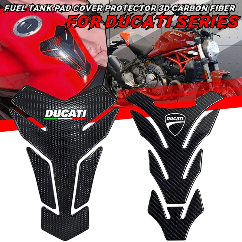 

FOR Ducati V2 V4 400 620 695 696 796 821 Monster 899 959 1199 1299 Fiber Motorcycle Fuel Tank Pad Cover Protector Decal Sticker