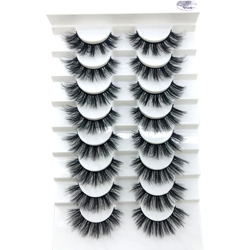 HBZGTLAD 2/5คู่ขนตาปลอมธรรมชาติปลอมขนตายาวแต่งหน้า3d Mink Lashes ตัวต่อขนตา Mink Eyelashes สำหรับความงาม