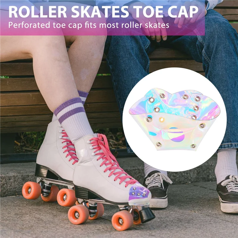 ใหม่ 4 ชิ้นสเก็ต Toe Guards มังสวิรัติ Faux PVC Roller Skate Toe Caps รองเท้า Shield Toe Protector Roller Skates อุปกรณ์กีฬา