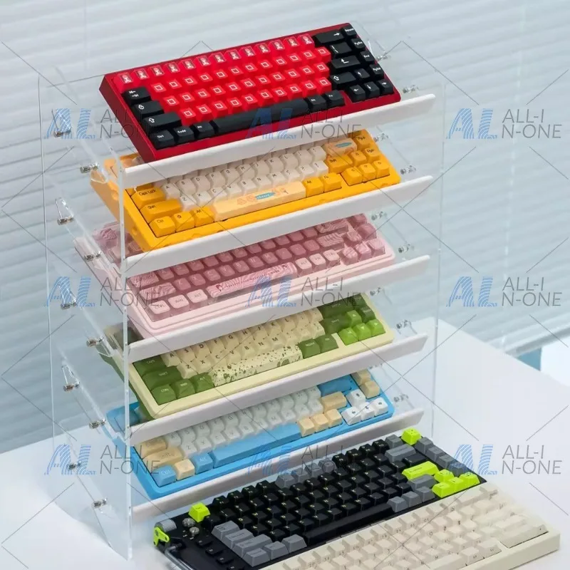 Keyboard Storage Rack Customized Acrylic Multi Layer Storage and Collection Rack Desktop Shelf Mechanical Keyboard Display Stand