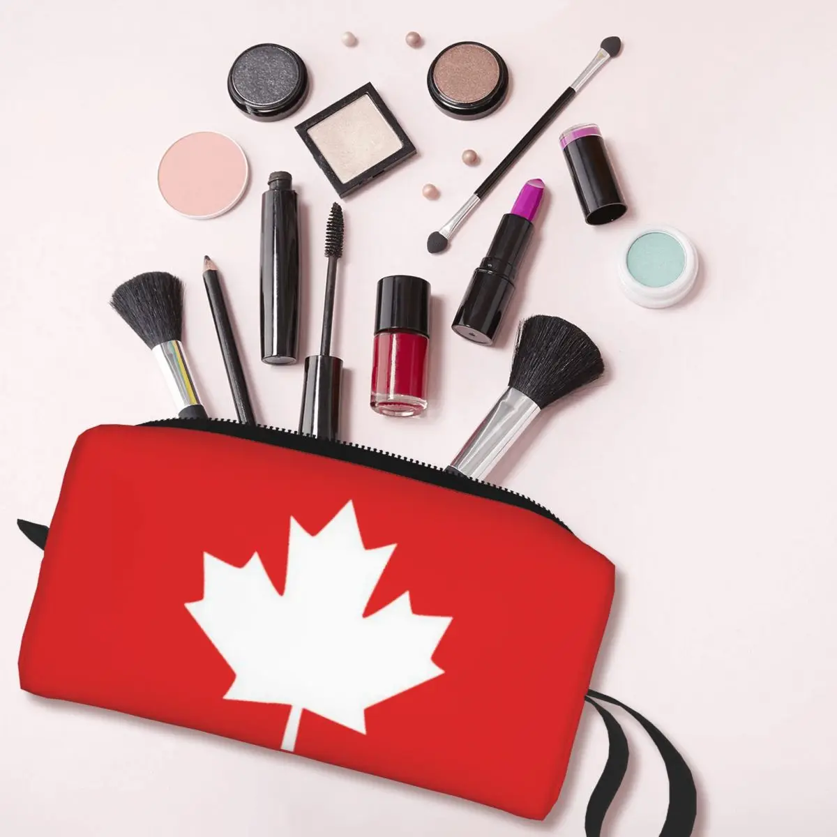 Astuccio per matite con bandiera del Canada per studenti Astuccio per penne scolastiche Astuccio per matite Forniture di cancelleria Astuccio per cosmetici da viaggio per donna