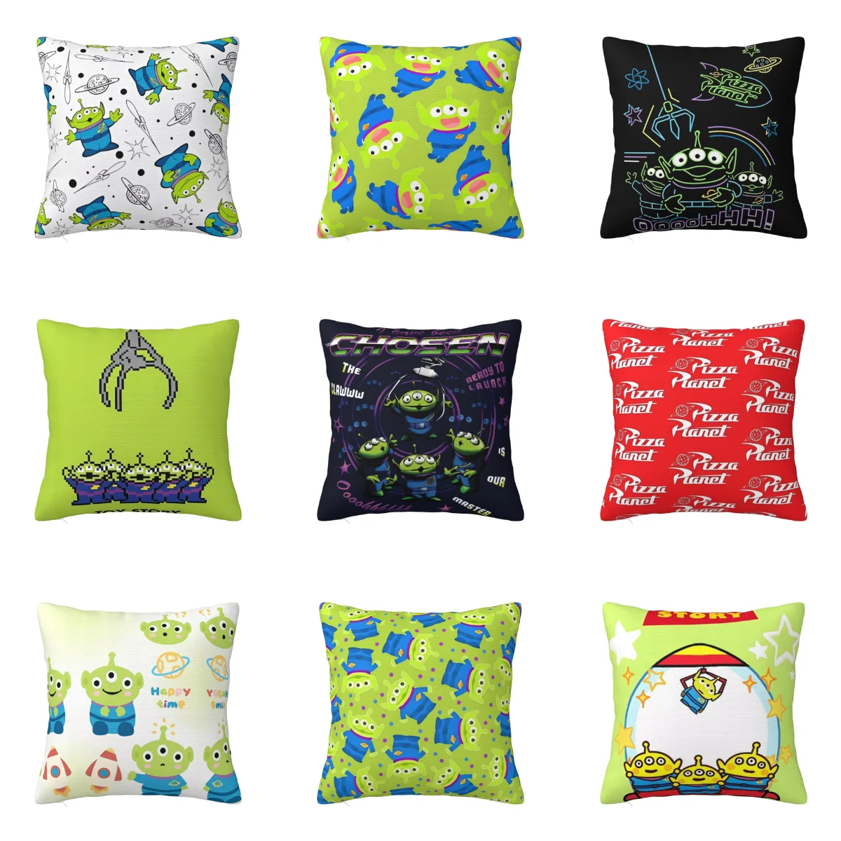 Toy Story Three Eyes Alien Pillow Cover Soft Pillow Case Cushion Cover Fashion Design Pillowcases For Sofa Bedroom Home Decor