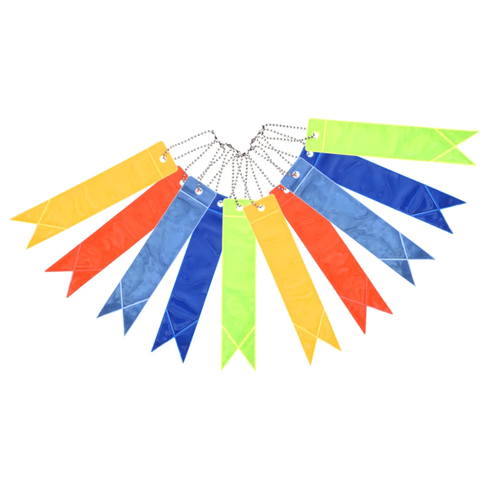 10 قطعة قلادة عاكسة ليلة توهج المفاتيح دائم بولي كلوريد الفينيل حقيبة سحر لحقيبة الظهر محفظة مفاتيح السيارة اكسسوارات في الهواء الطلق التخييم #6