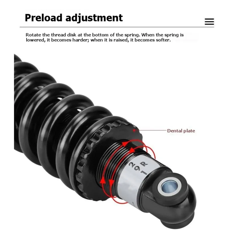L60A Full-Suspension Off-Road Mountain Bikes, Hydraulic Spring Shock Absorbers, Rear Shock Absorber Damping For Electric Scooter