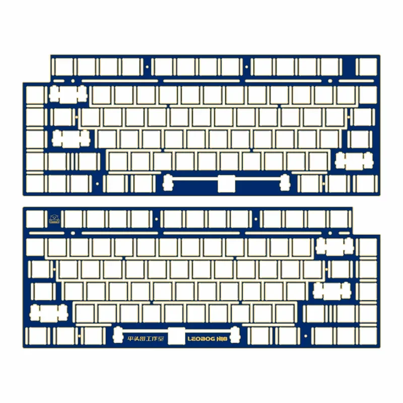 

Hi8 keyboard FR4 plate 1.5mm thick ( immersion gold surface treatment ) LEOBOG for plate mounted stabs