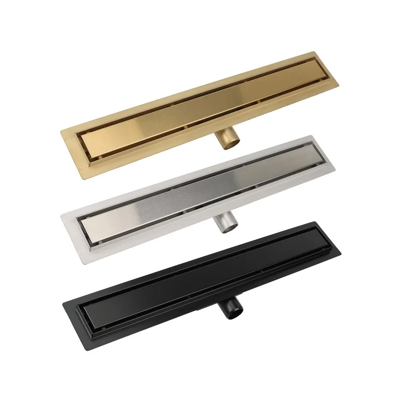 Dimensions New Design Linear Floor Drain Tile Insert Long Shower Drain Transverse Horizontal SS304 Bathroom