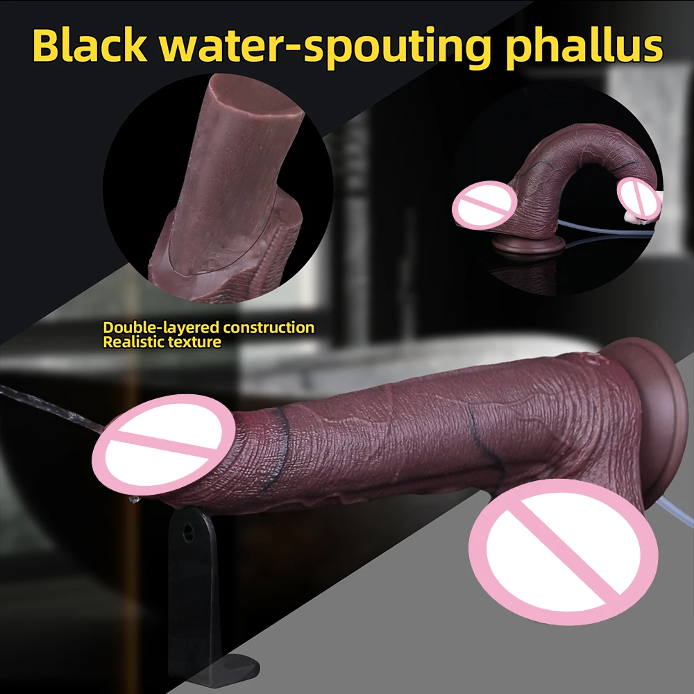 YOCY نابض بالحياة طبقات مزدوجة القذف القضيب رذاذ الماء دسار طويل مع مصاصة التدفق الشرج الجنس لعب للإناث الاستمناء #5