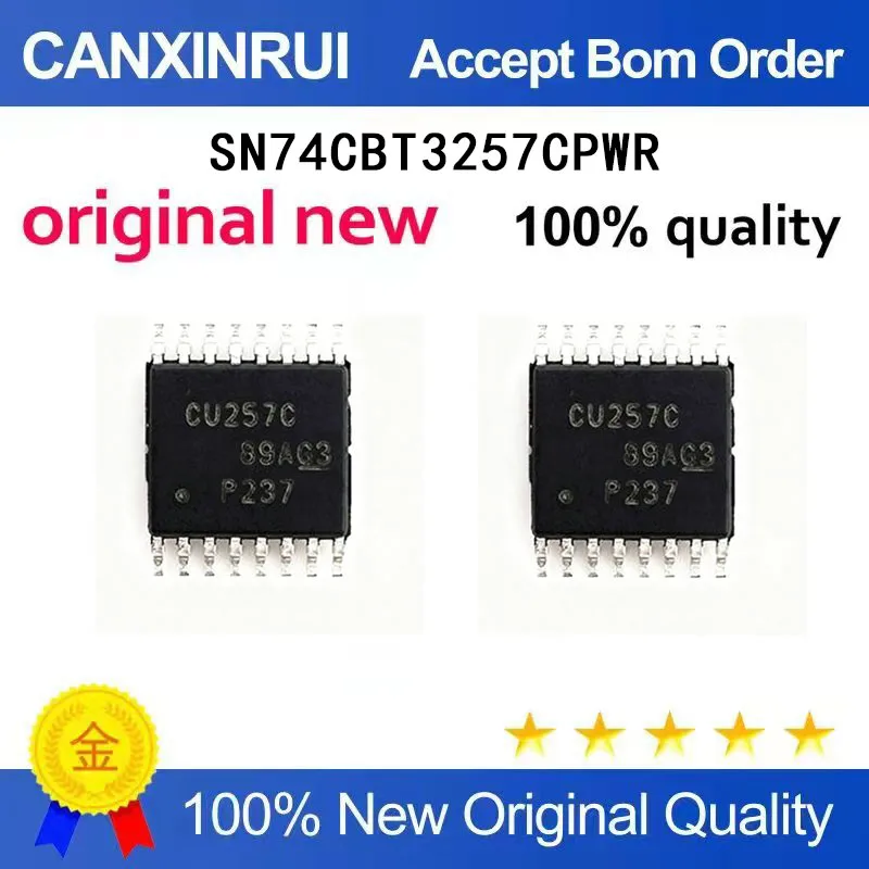 

(5-100 Pieces) New SN74CBT3257CPWR silk screen CU257C TSSOP16 in stock