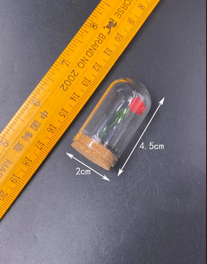 1/6 Scale Mini Rose Flower with Bottle Model for 12''Figures Body DIY Scene Accessories