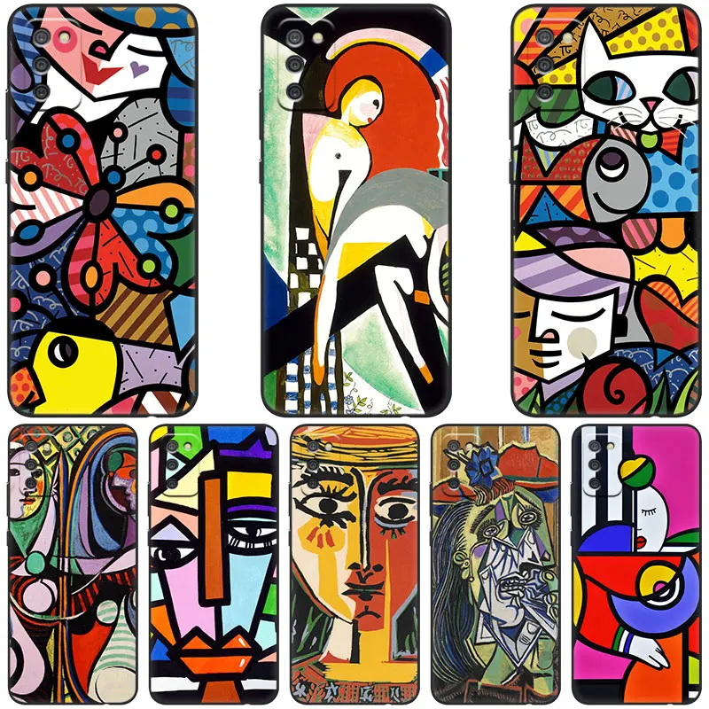 Picasso abstract Art painting Case For Samsung Galaxy A03S A01 Core A21S A02S A10S A11 A20S A20E A30 A31 A40 A41 A6 A7 A8 2018