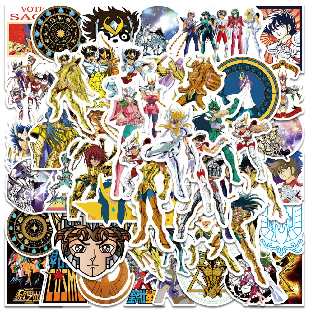 10/30/50pcs Anime Saint Seiya Stickers Waterproof Decals Laptop Skateboard Phone Car Motorcycle Cool Sticker Kids Classic Toys