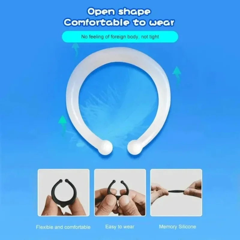 Lo más nuevo,2uds.,Corrector de prepucio masculino de silicona,anillo para pene,glandenocturnodiario,anillopara pene,retardante