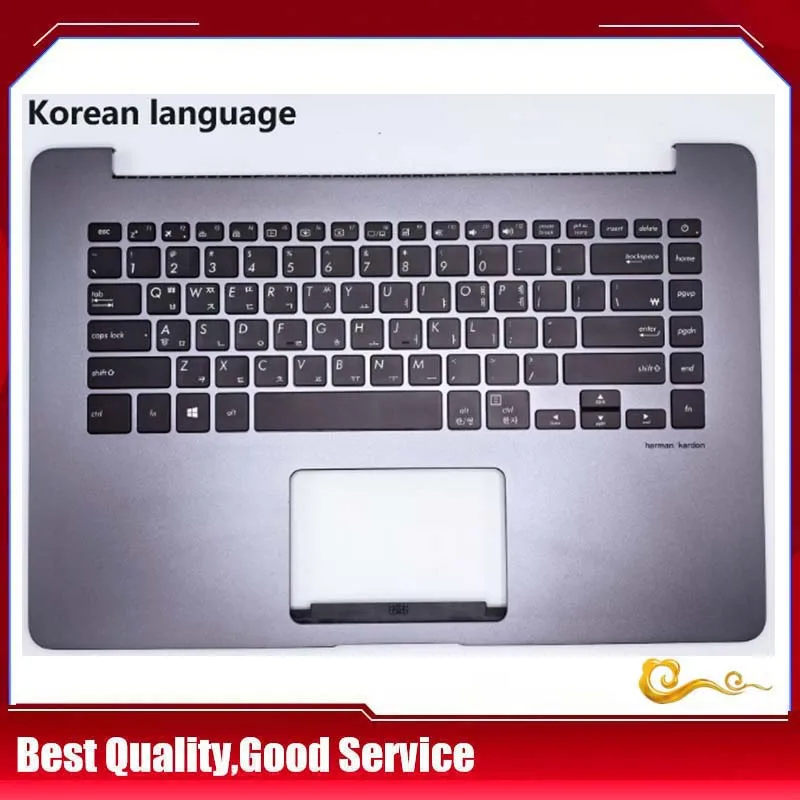 YUEBEISHENG       New/org For Asus ZenBook U5100 U5100U UX530UX UX530 Palmrest KR Korean Keyboard upper cover Backlit, Gray