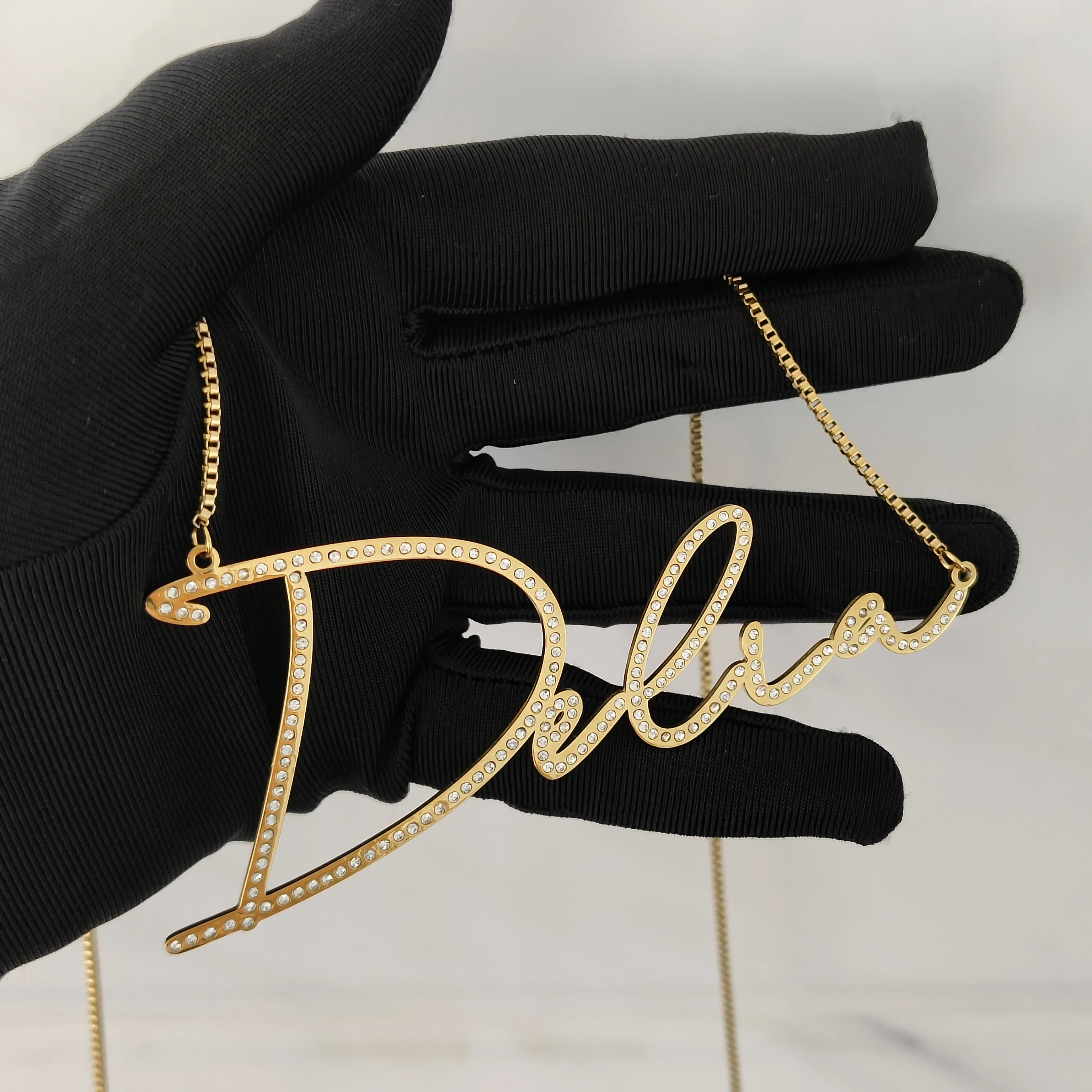 

DCEE 2025 Wholesale Customized Name Diamond Necklace Personalized Letter/Logo Necklace Valentine's Day Gift Factory Direct Sales