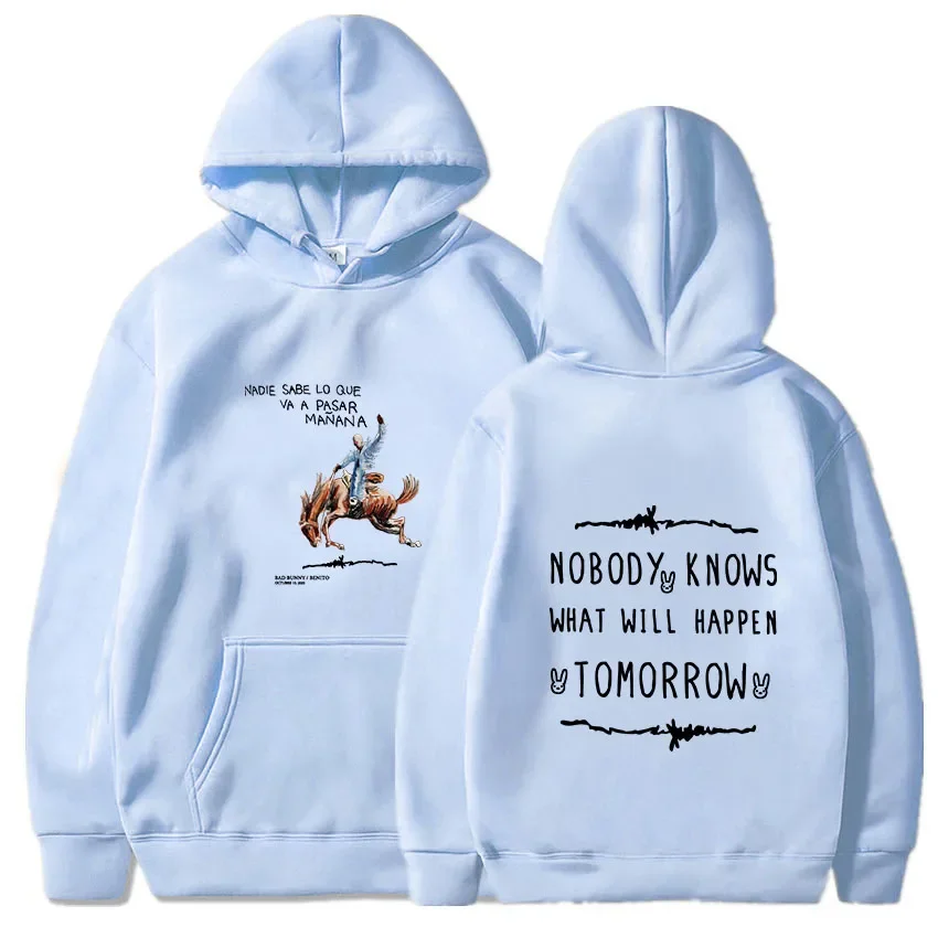 Bad Bunny-Sudadera informal de Estilo Vintage para hombre y mujer, ropa de calle Harajuku, Estilo Vintage, nuevo álbum