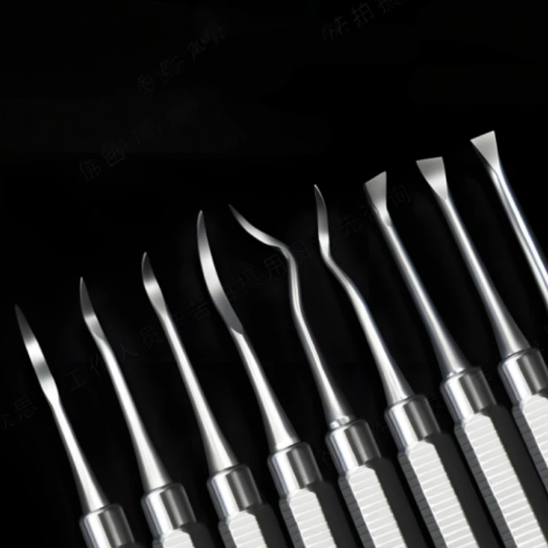 Stainless Steel Dental Scaler Curved Head Tooth Calculus Remover Tool Teeth Stains Tartar Plaque Scraper Dentist Tools