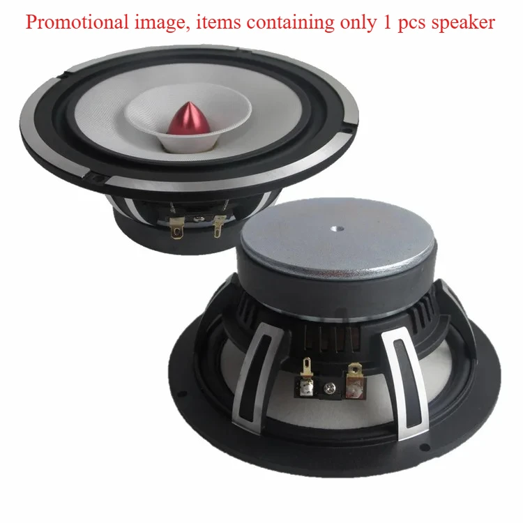 2-way With Bullet Aluminum basket 6.5 Inch Mid Bass Speaker Car Audio Speakers  with tweeter 4ohm or 8ohm speaker(1pcs speaker)