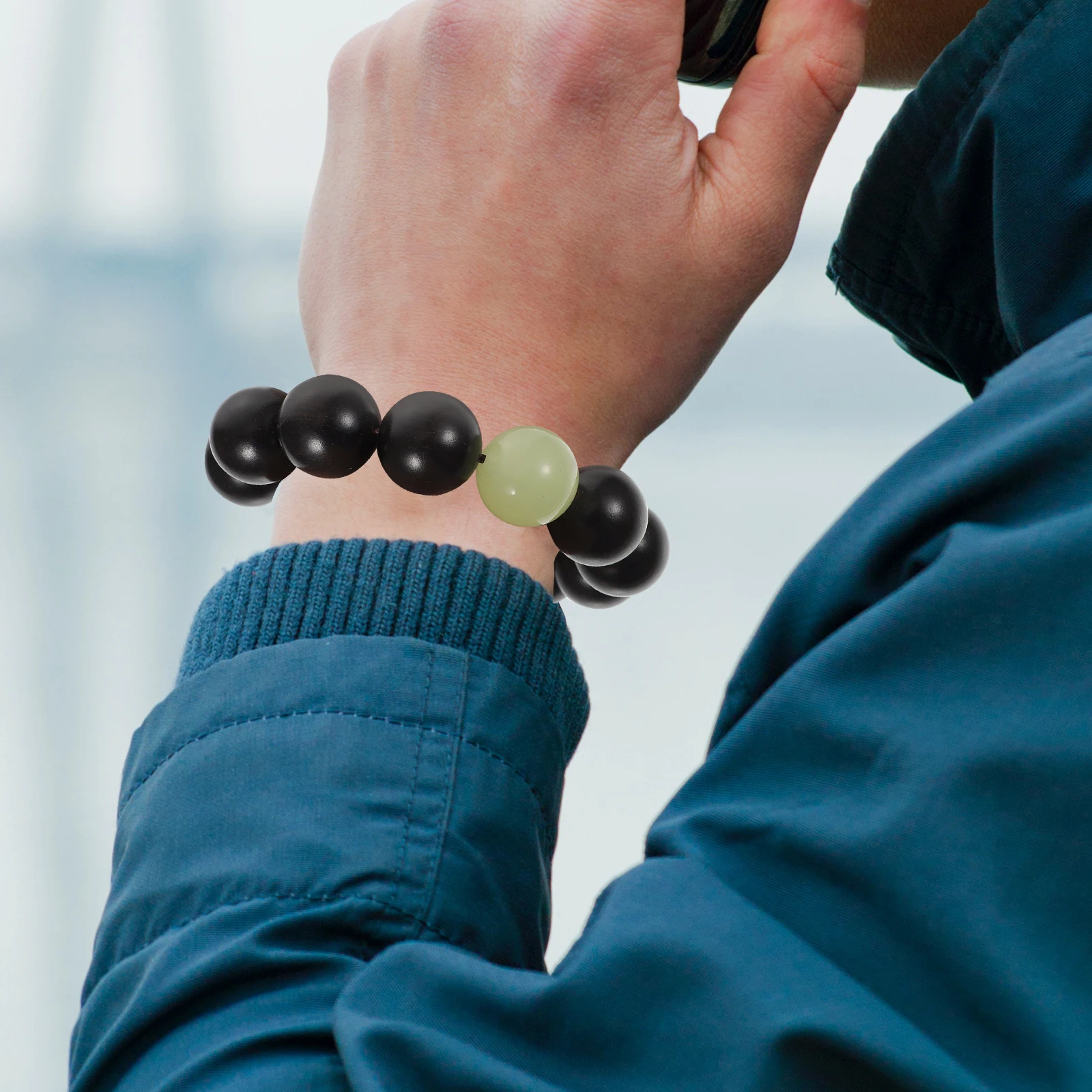 

Ebony Buddha Beads Wood Jewelry Bracelet Wooden Bracelets Pendant Chain