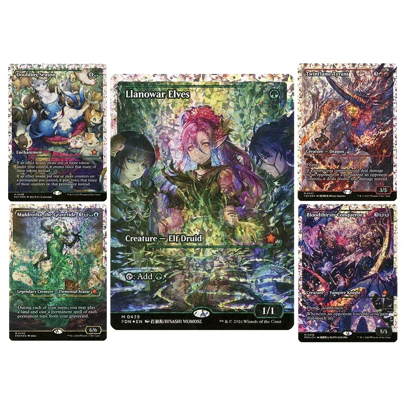 

Magic The Gatherings Storms Trading Card Game Diy Homemade Foundations Llanowar Elves Doubling Season Collection Card Toys Gift