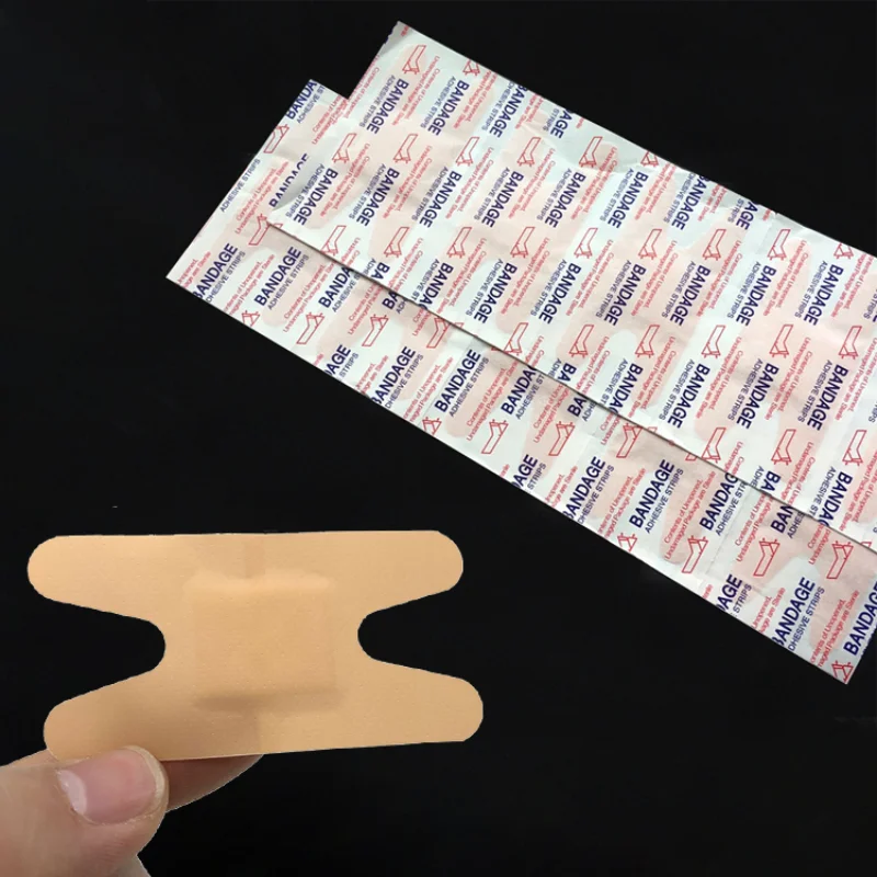 100Pcs/lot First Aid  Healing Wound Curved Patches Plaster Butterfly Shape Adhesive Strips Band Aids Waterproof Bandages