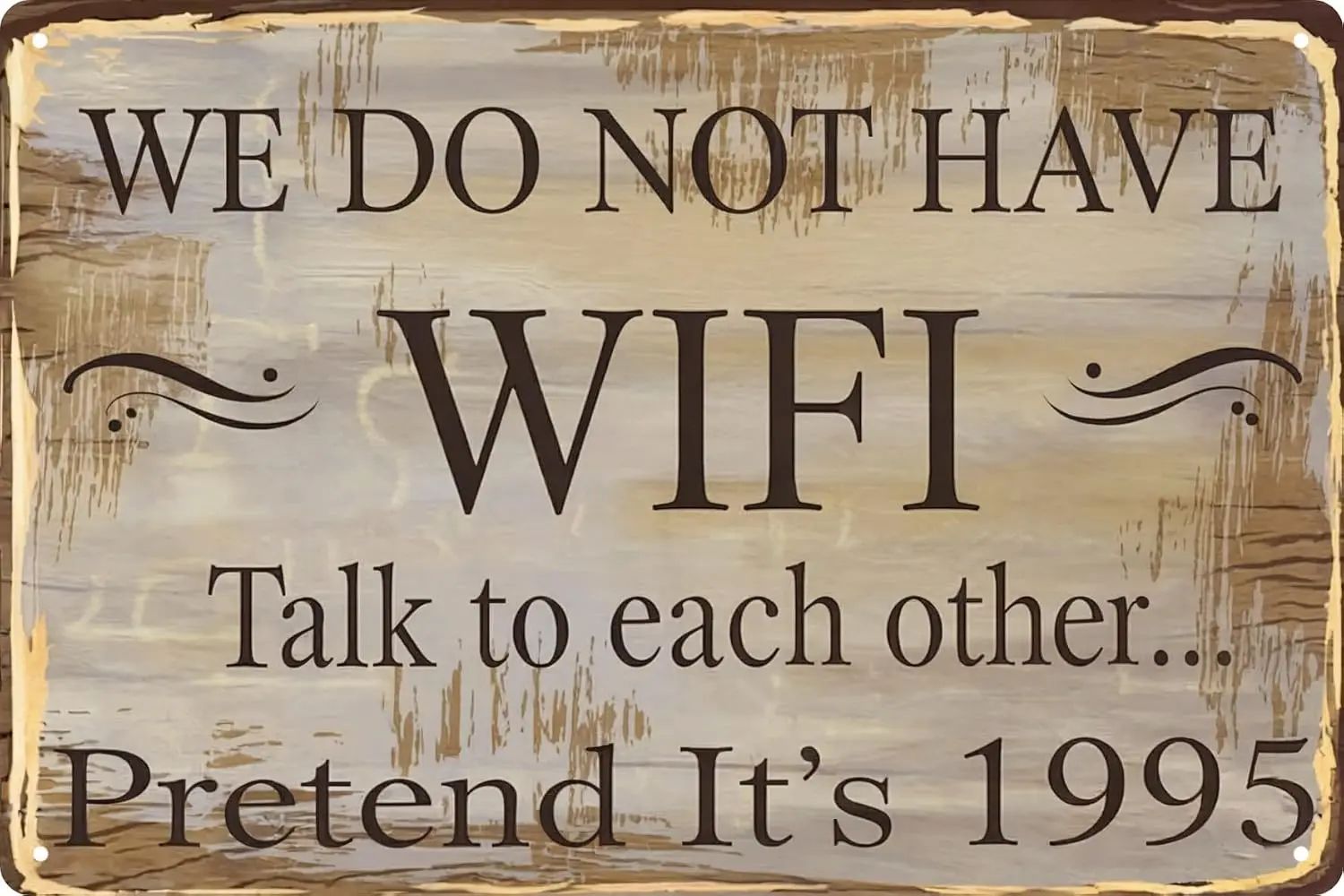 Retro Ironic Metal Sign Pretend It's 1995 Funny Poster  in Outdoor Wall Decoration for Street Yard Porch Garage Cafe Bar Clu