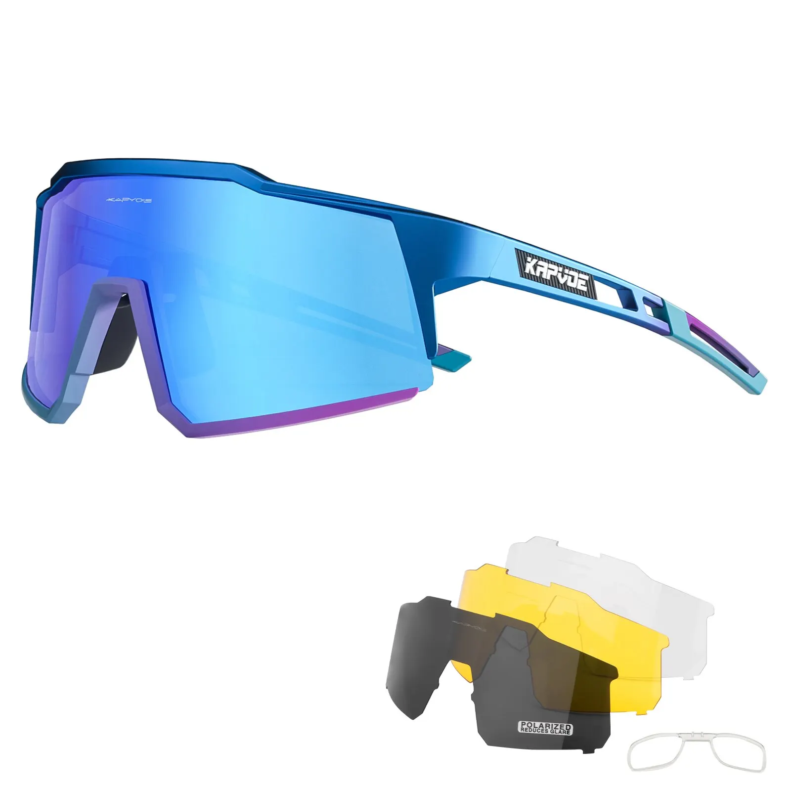 Kapvoe Fietsbril Gepolariseerde MTB Racefiets Bril UV400 Bescherming Zonnebril Ultra Lichte Sport Brillen Apparatuur
