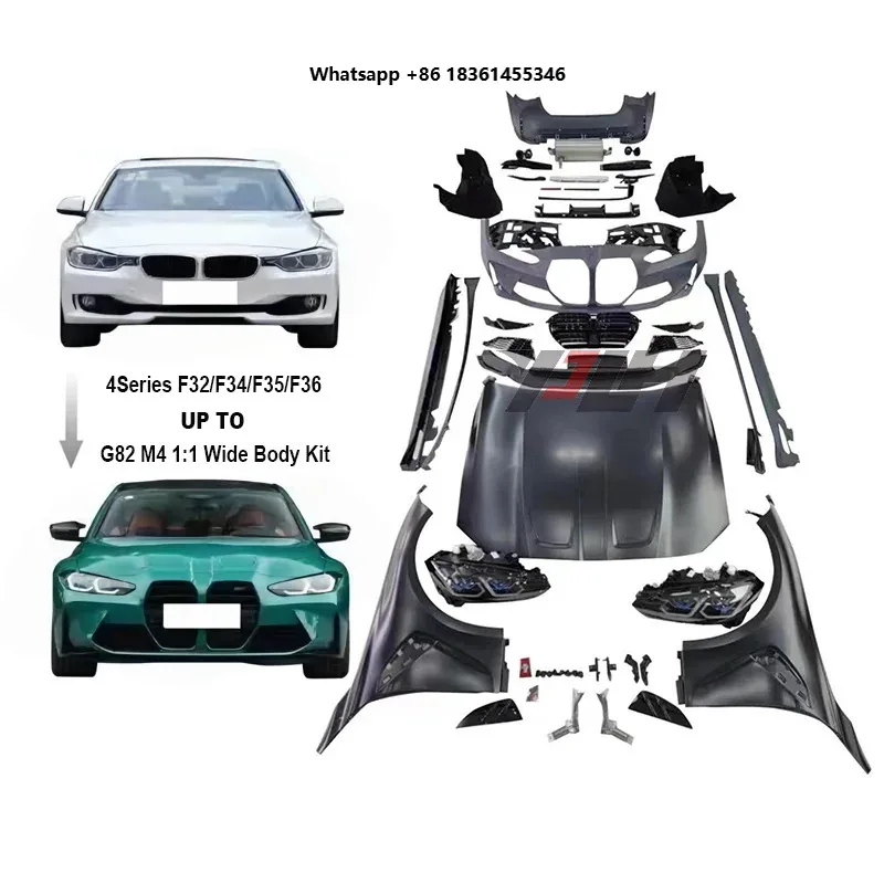 Kit s Headlights s 4 Series Facelift Accessories 4 Coupe F32 F34 F35 F36 Upgrade to G82 M4 1vs1 Wide Body