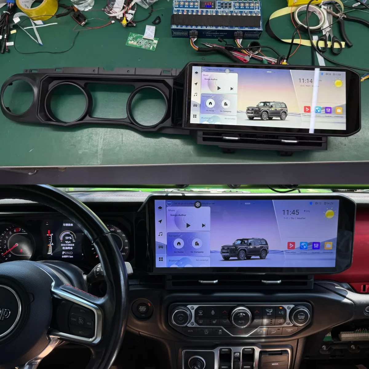 

15 "для Jeep Wrangler 2018 ~ 2022 QLED экран Android беспроводной CarPlay стерео GPS навигация автомобильный радиоприемник мультимедийный плеер HeadUnit