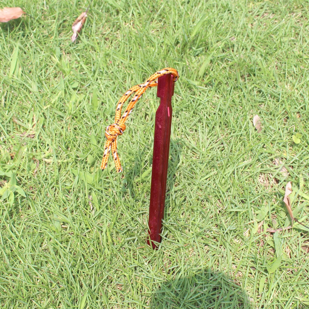 

10pcs Tent Pegs Heavy Duty Diamond Reflective Rope Portable Design Firmly Inserts Ground Support Camping Outdoor Stakes