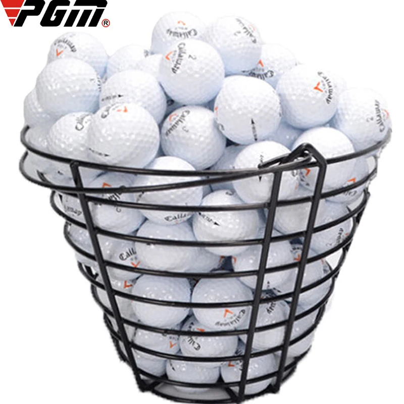 PGM 30 pcs Professional Match Level 3 Layer Golf Balls with Mark Metal Storage Basket Resilient Rubber Club Swing Trainer Ball