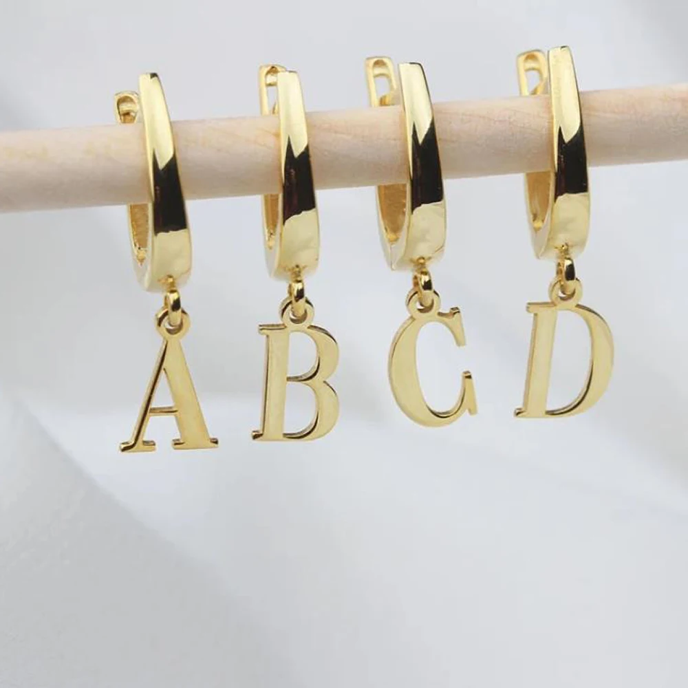 

Customized Earrings with Letters Various Letters Stainless steel Earrings Personalized Exquisite Gifts for Family and Friends