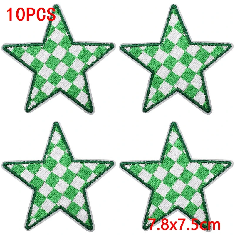 10 Stück Cheerleading-Pailletten-Stern-Aufnäher zum Aufbügeln für Kleidung, Cheer-Schleifen-Herz-Applikationen für Jacken, DIY – Detail 24