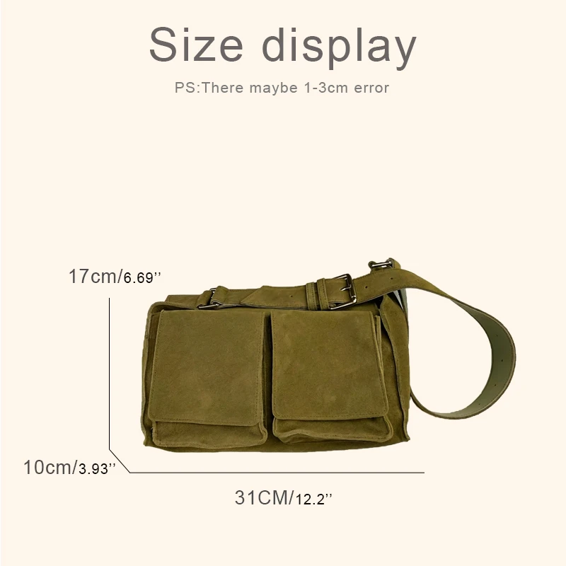 Customize Initials Leather Messenger Bags For Women Luxury Designer Handbags 2026 New In Suede Cowhide Multiple Pockets Shoulder