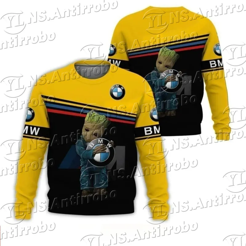 

Стиль 2025, дышащий круглый вырез, логотип BMW, модные топы с 3D принтом, спортивный трикотаж с длинными рукавами для езды на мотоцикле, sudadera de moto