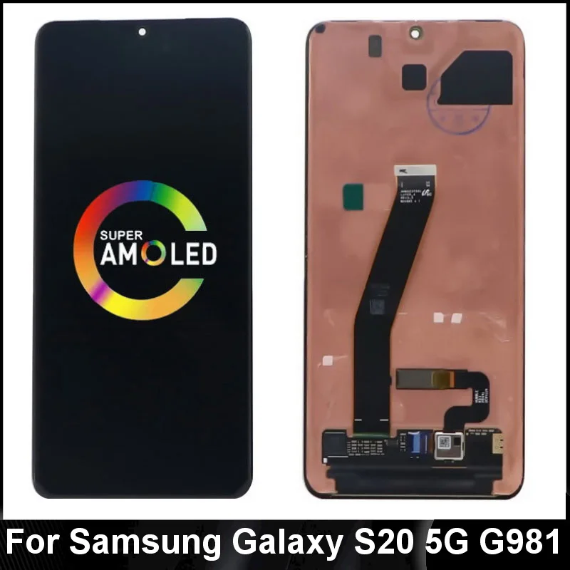6,2 'Super AMOLED G981 ЖК-дисплей для Samsung Galaxy S20 5G/DS G981F сенсорный экран дигитайзер в сборе s20 SM-G981B дисплей